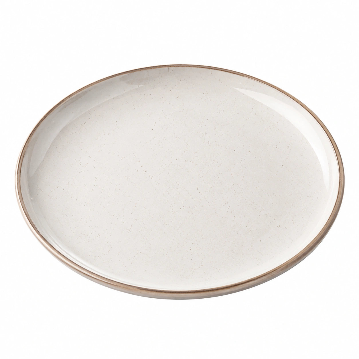 Assiette Ronde Émaillée Blanc Cassé 28cm