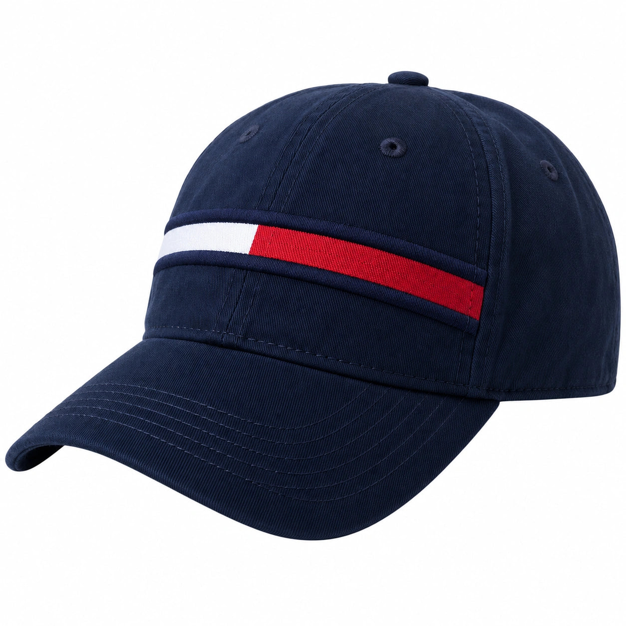 Casquette de Baseball Tricolore Bleu Marine Réglable