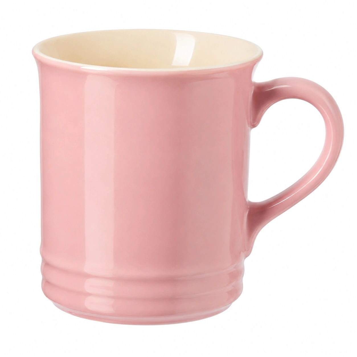 Tasse émaillée rose 350 ml avec poignée ergonomique