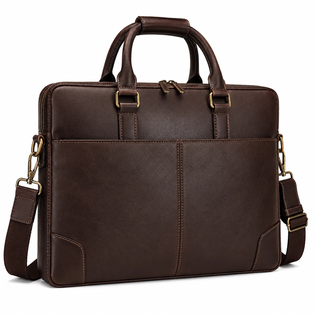 Sacoche d'affaires marron pour ordinateur portable 14 pouces