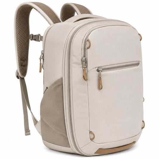 Sac à dos beige multifonction 20L avec fermeture éclair