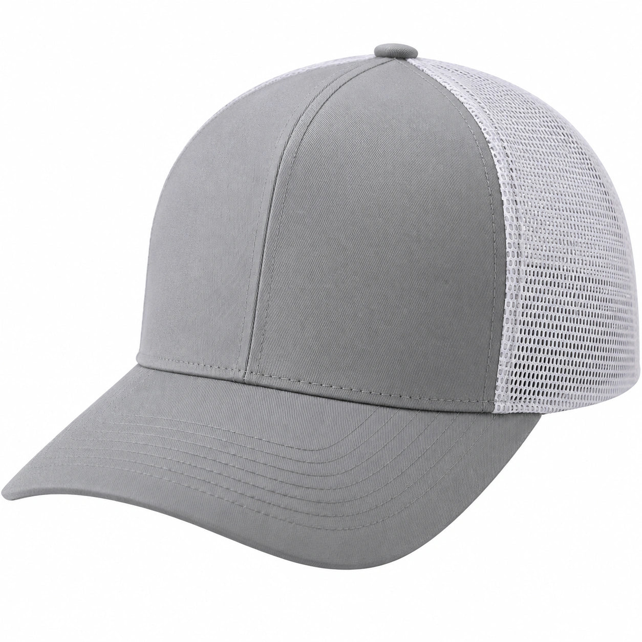 Casquette Ajustable Gris et Blanc avec Filet