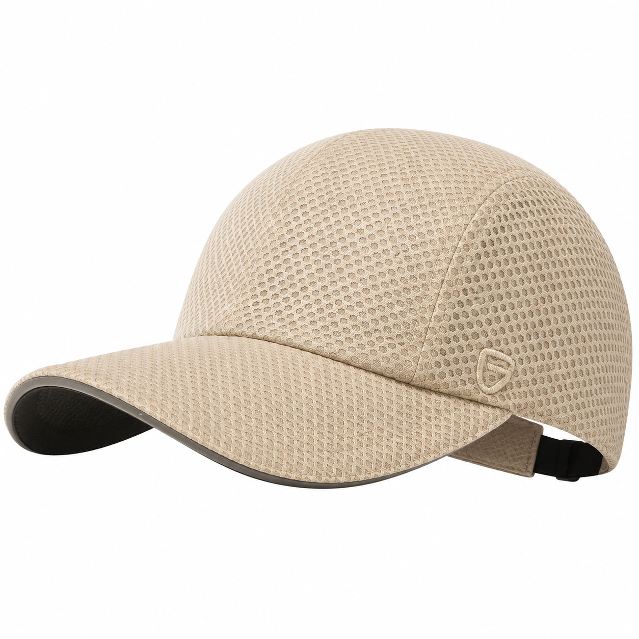 Casquette beige respirante ajustable pour les activités en plein air
