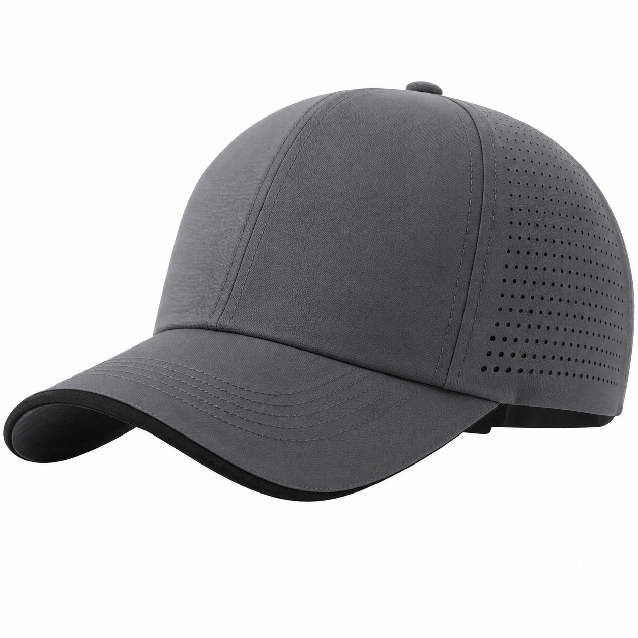 Casquette grise respirante avec sangle ajustable