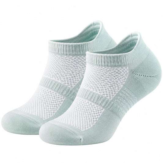 Chaussettes Basses Vertes et Blanches Respirantes
