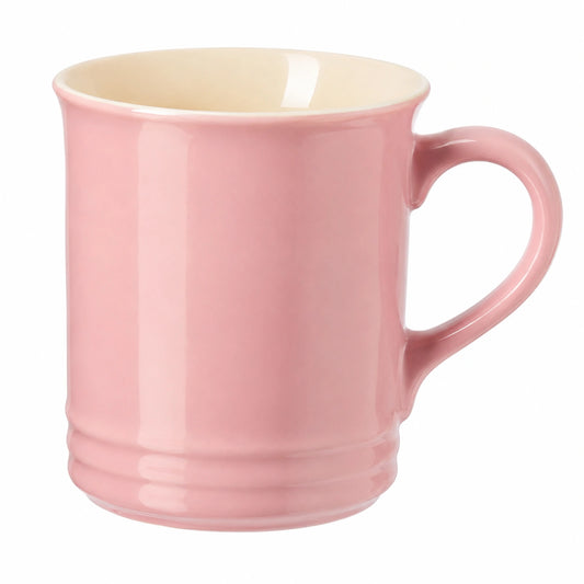 Tasse émaillée rose 350 ml avec poignée ergonomique