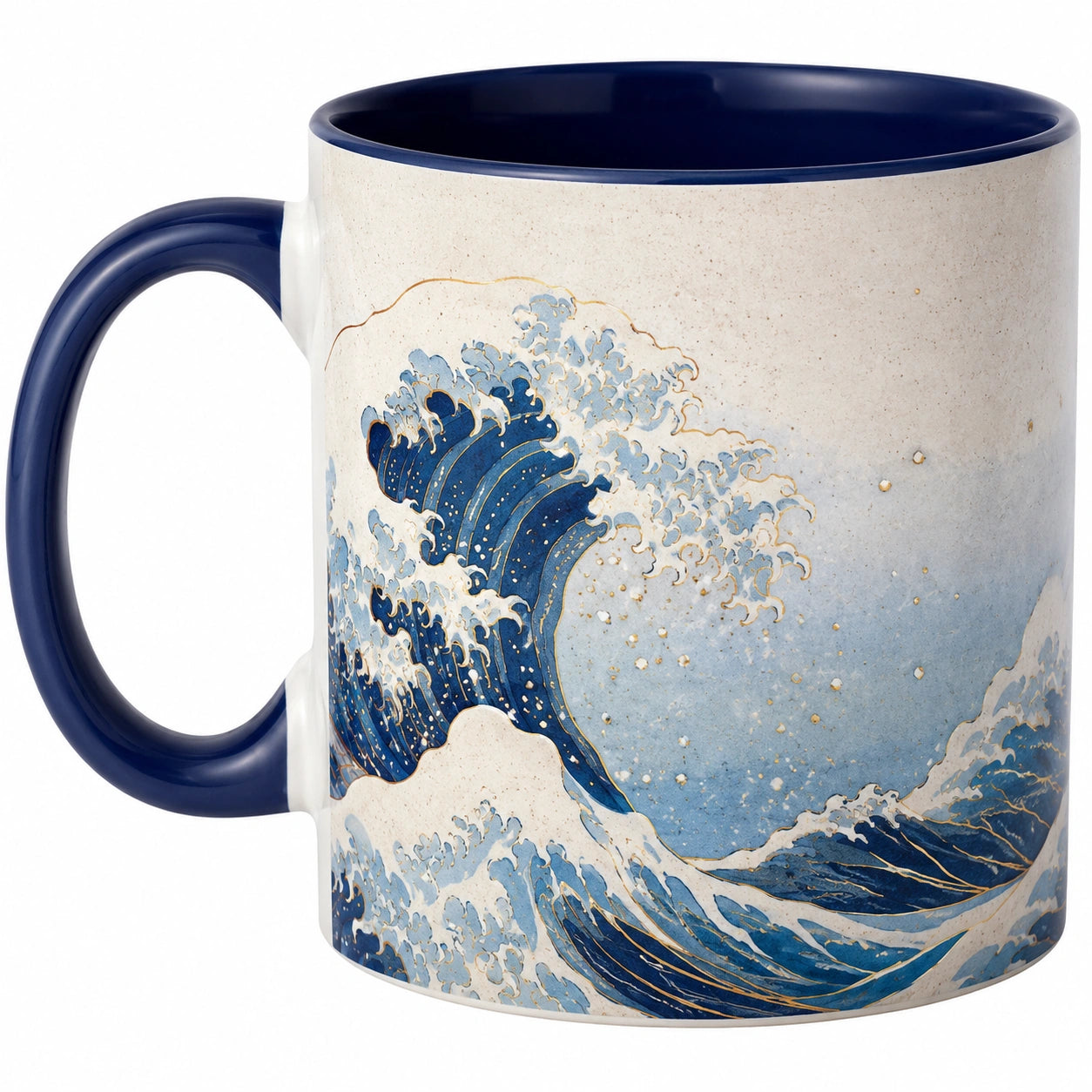 Tasse en céramique Vague Japonaise - Bleu