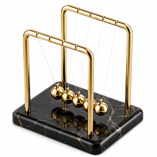 Pendule de Newton élégante avec base en marbre noir