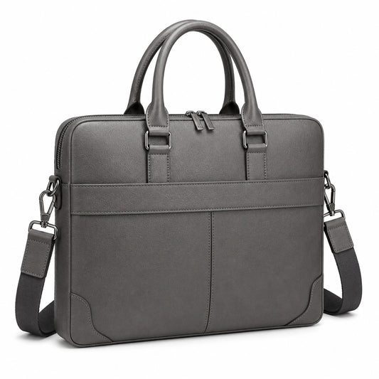 Sacoche pour ordinateur portable 15 pouces avec bandoulière amovible - Gris foncé