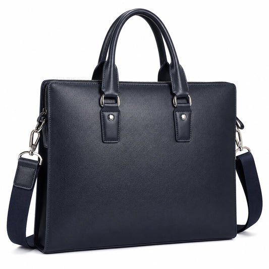 Serviette classique bleu marine avec bandoulière amovible