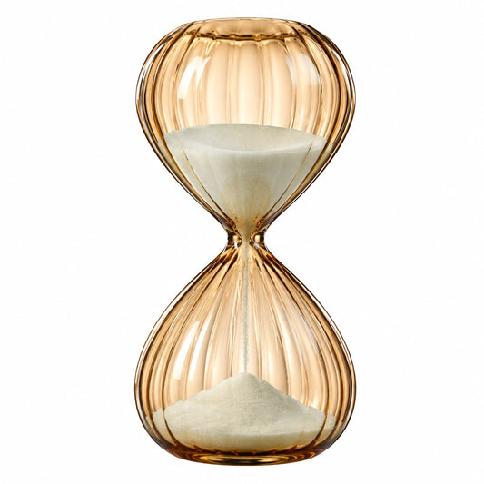 Sablier Décoratif en Verre Ambre 20cm 30 Minutes