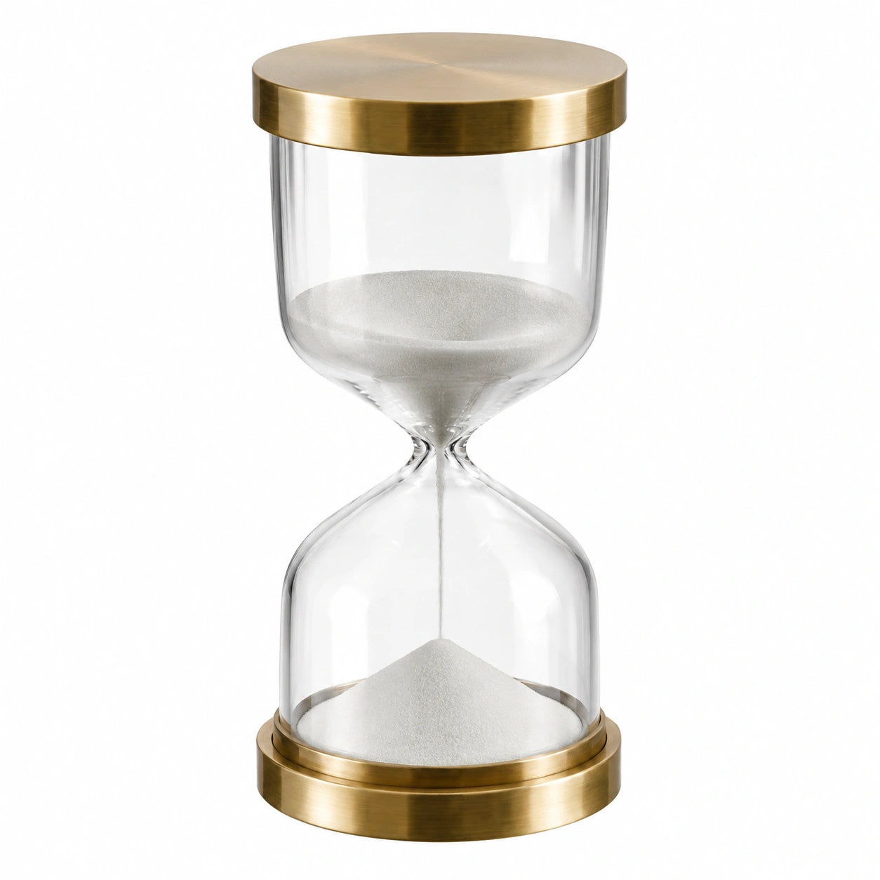 Sablier Décoratif en Verre et Laiton Doré 25cm